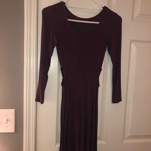 Plum American Eagle side-cutout dress
